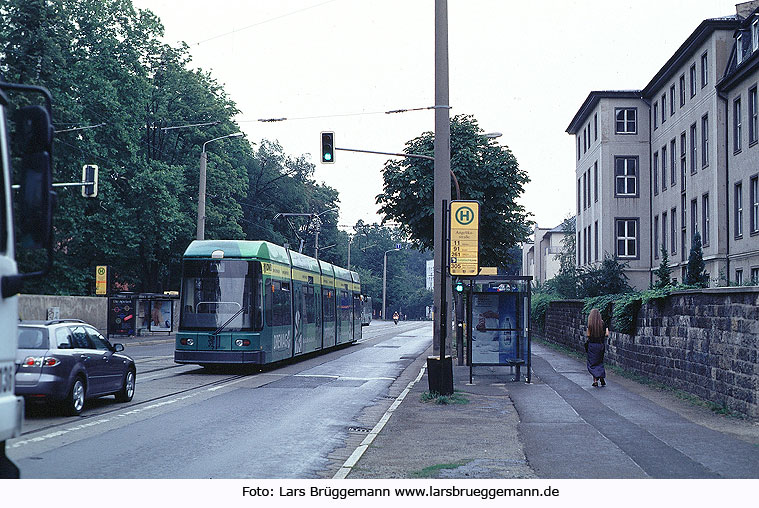 Straßenbahn Dresden Haltestelle Angelikastraße