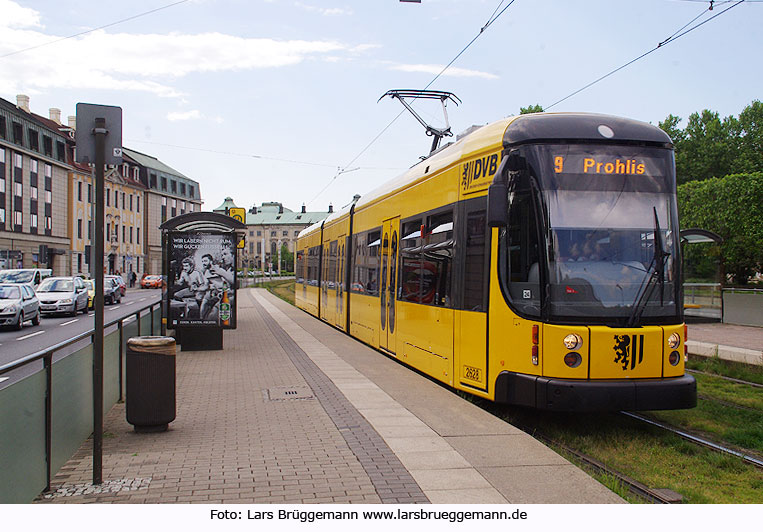 Straßenbahn Dresden Haltestelle Neustädter Markt