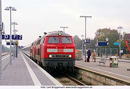 DB Baureihe 218 - Lok 218 226-9 im Bahnhof Heide in Holstein