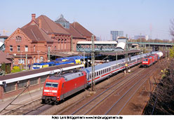 DB Baureihe 101 - Lok 101 123-8 im Bahnhof Hamburg-Harburg