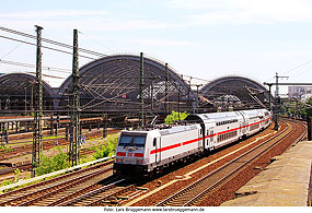 DB Baureihe 146 in Dresden mit Doppelstock IC