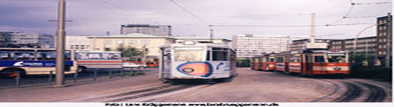 Die Straßenbahn in Hamburg in der Schleife ZOB
