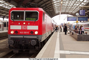 DB Baureihe 143 in Halle (Saale) Hbf