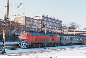 DB Baureihe 218 im Bahnhof Hamburg-Harburg