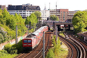 DB Baureihe 112 im Bahnhof Berliner Tor
