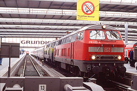 DB Baureihe 218 im Bahnhof Bad Schwartau