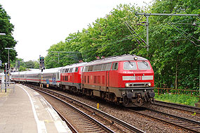 DB Baureihe 218 im Bahnhof Hamburg Holstenstraße
