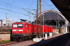 Die 112 166 in Dresden Hbf