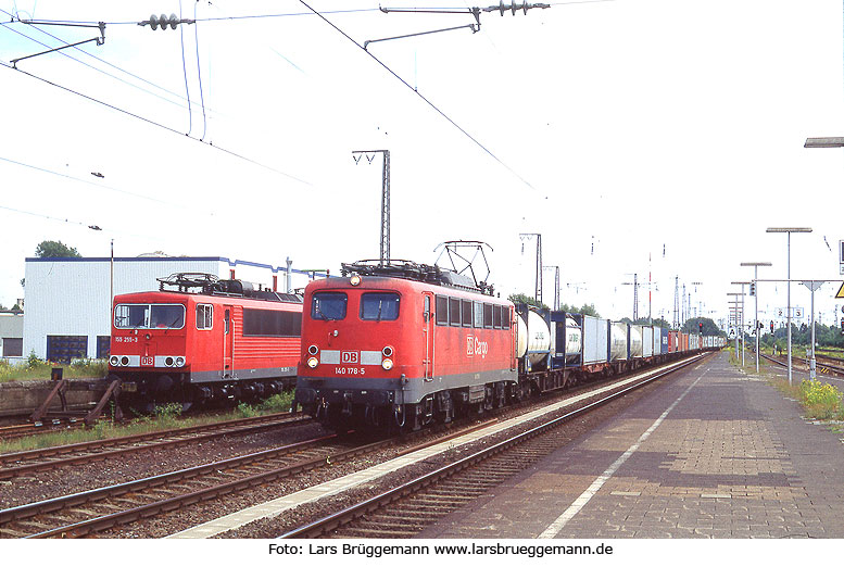 Die DB Baureihe 140 und 155 im Bahnhof Rheine