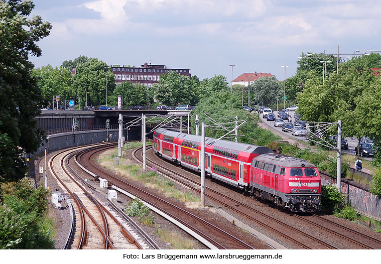 Die DB Baureihe 218 in Hamburg Berliner Tor