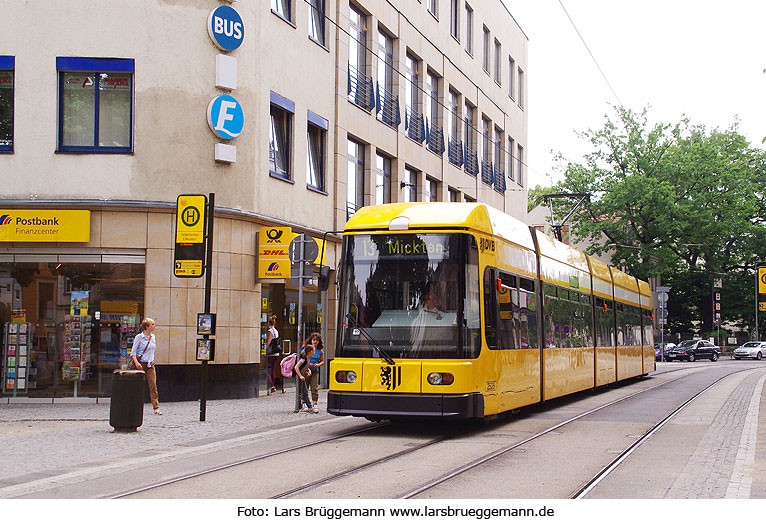 Straßenbahn Dresden Haltestelle Pieschen Elbcenter
