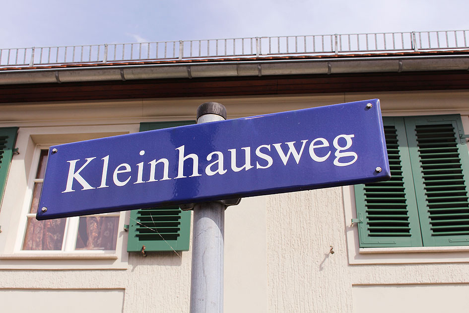 Straßenschild Dresden-Gruna Kleinhausweg