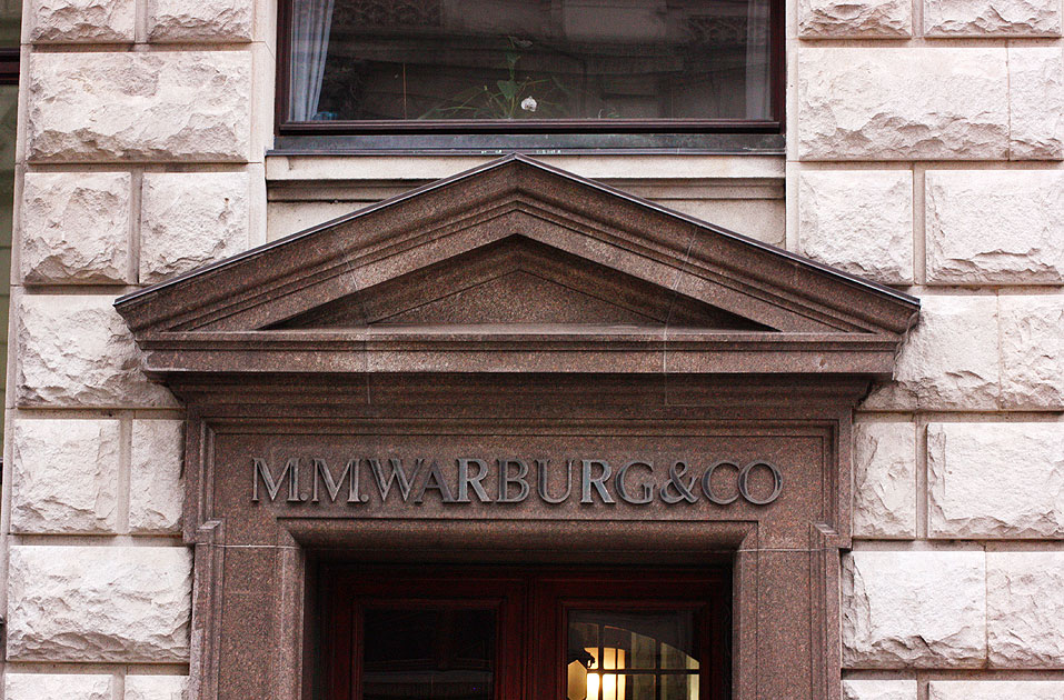 Die Warburg Bank in Hamburg ist bekannt geworden durch Cum-Ex, Olaf Scholz und ferner auch Johannes Kahrs