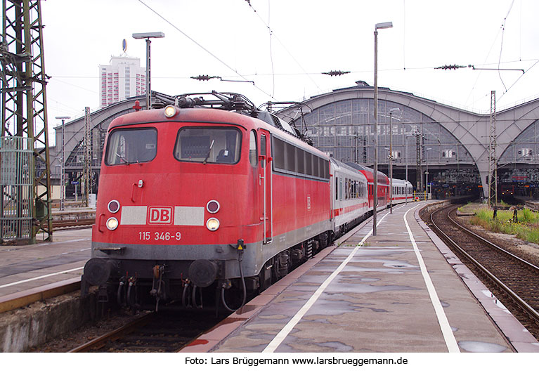 DB Baureihe 115 in Leipzig Hbf