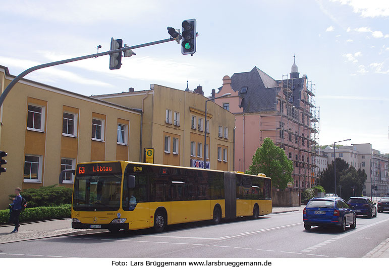 Die Bushaltestelle Fritz-Schulze-Straße in Dresden
