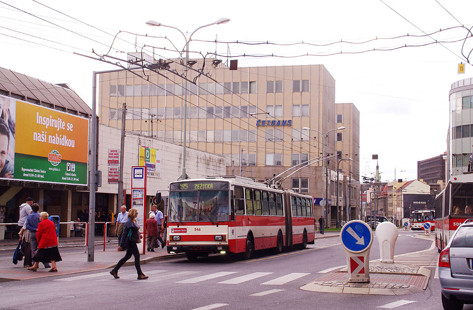 Der Obus in Usti nad Labem - moderne Elektromobil&auml;t
