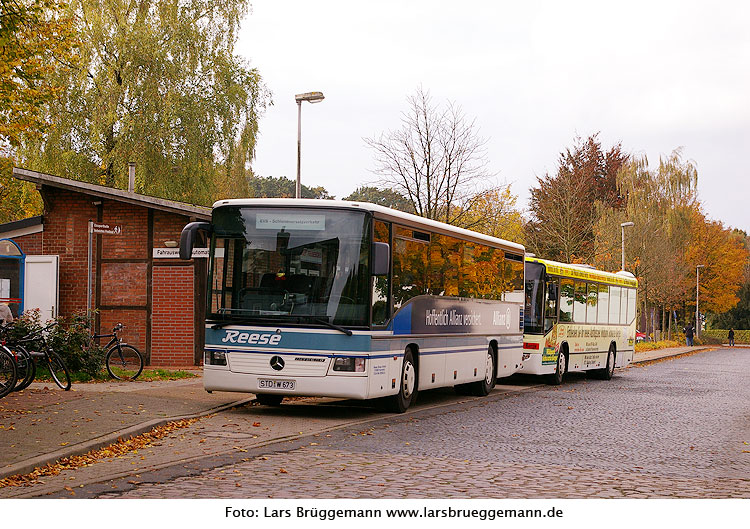 SEV Busse für die EVB am Bahnhof Harsefeld