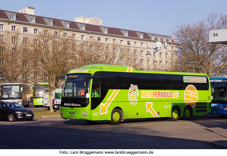Ein Fernbus von MeinFernbus am ZOB in Berlin - MAN RHC 444 Lion´s Coach C (R09)