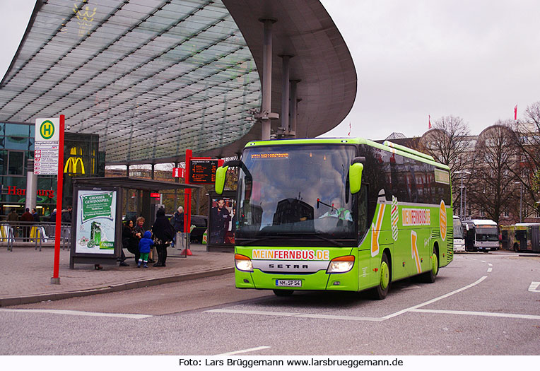 Bus von MeinFernbus am Hamburger ZOB - Setra S 415 GT-HD