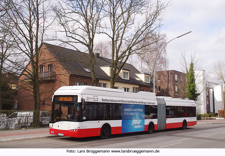 Hochbahn Solaris Bus Batterie Brennstoffzellenbus - Buslinie 109