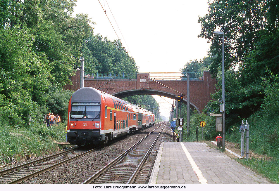 Der Bahnhof Müssen an der Hauptstrecke Hamburg - Berlin und Schwerin
