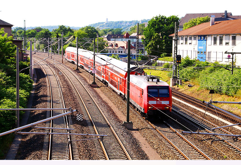 DB Baureihe 146 mit S-Bahn in Radebeul Ost