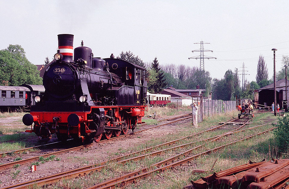 Die Dampflok Karoline der GE im Bahnhof Geesthacht