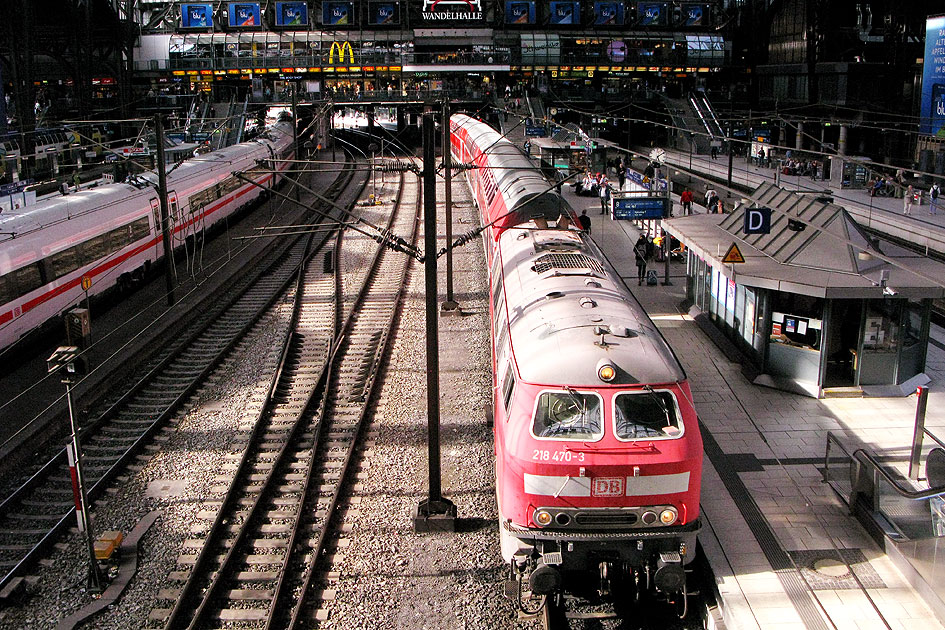 DB Baureihe 218 in Hamburg Hbf