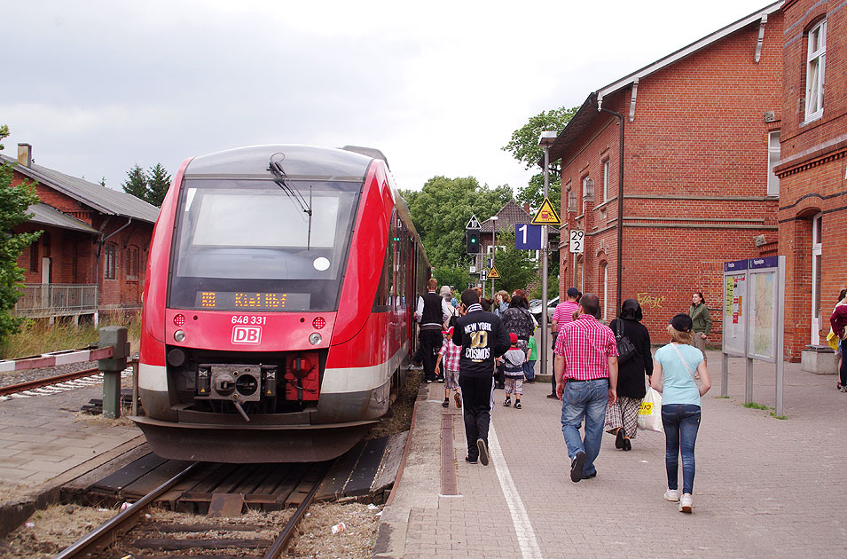 Der Bahnhof Mölln an der Strecke von Lübeck nach Lüneburg