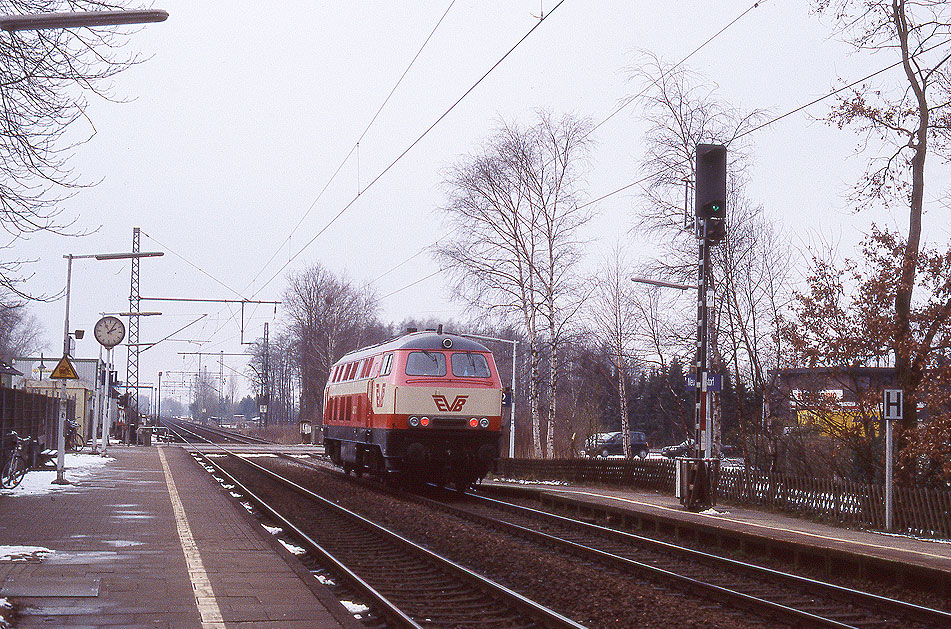 Die EVB Lok 420.01 im Bahnhof Neu Wulmstorf