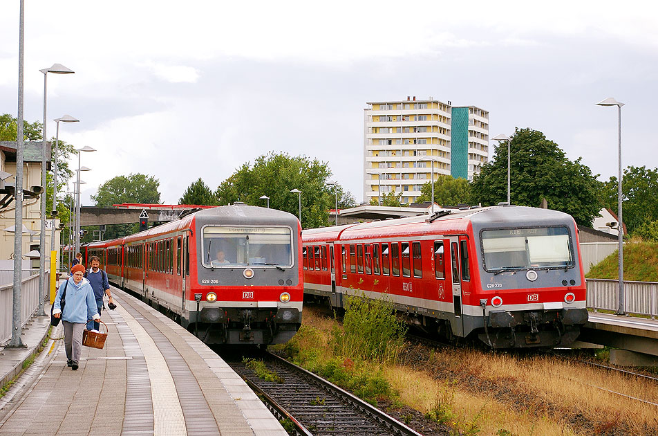 DB Baureihe 628 im Bahnhof Raisdorf
