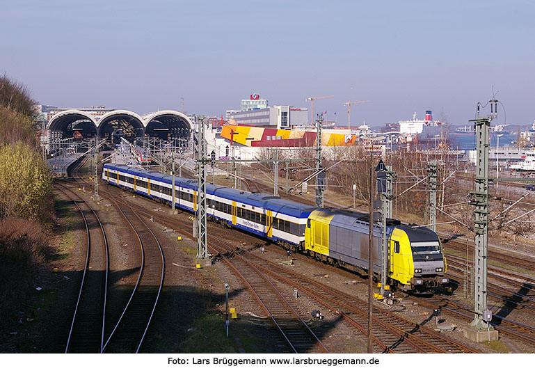 NOB Marschbahnzug in Kiel Hbf
