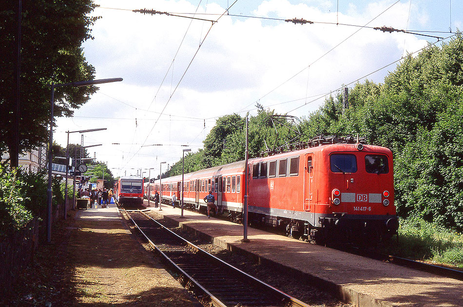 Die E-Lok 141 417 in Lüneburg Westseite