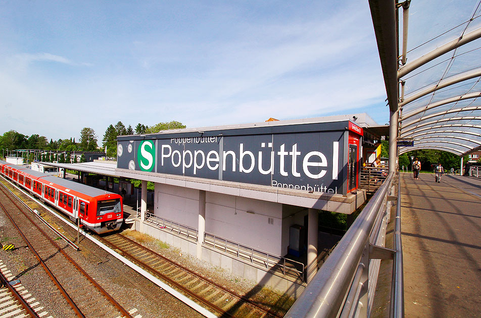 Der Bahnhof Poppenbüttel der Hamburger S-Bahn