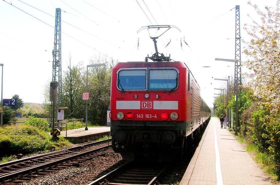 Der Bahnhof Harsum an der Strecke Lehrte Hildesheim
