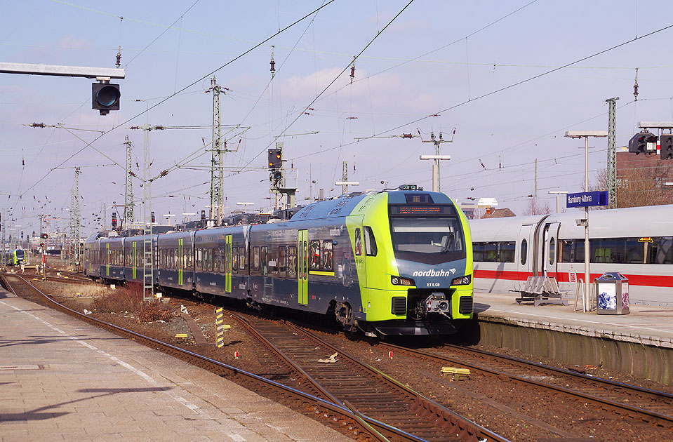Nordbahn Triebwagen im Bahnhof Hamburg-Altona