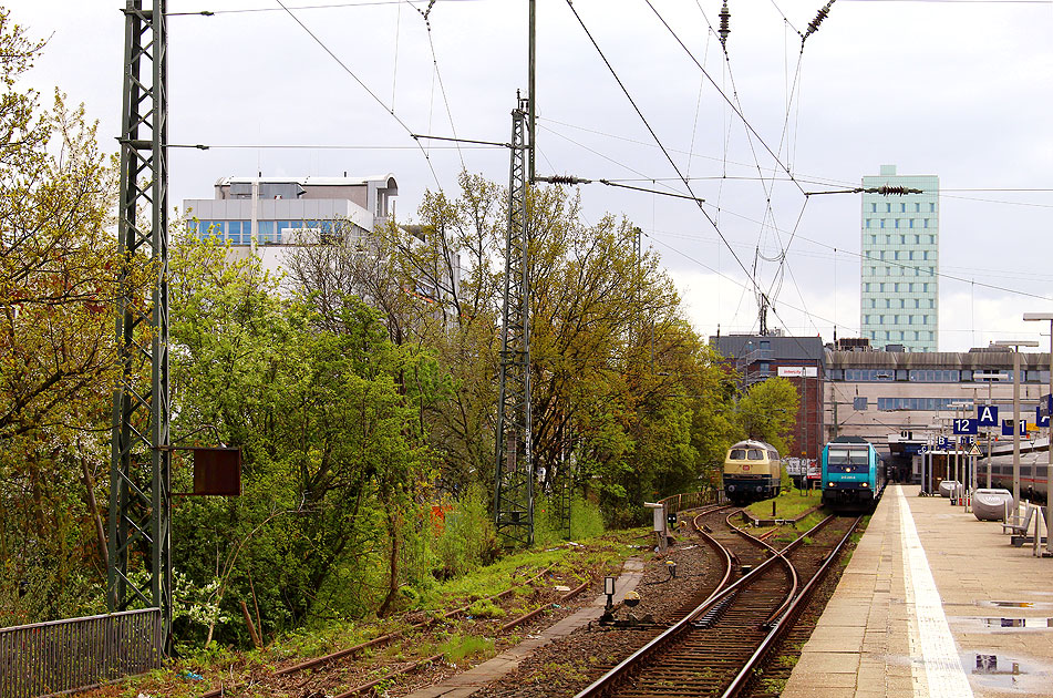 Das Gleis der Altonaer Hafenbahn am Bahnhof Hamburg-Altona