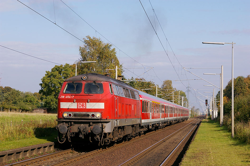 DB Baureihe 218 - Bahnhof Kupfermühle