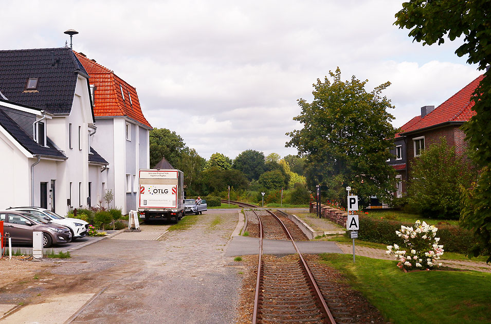 Der Bahnhof Wachendorf an der Bahnstrecke von Syke über Bruchhausen-Vilsen nach Eystrup
