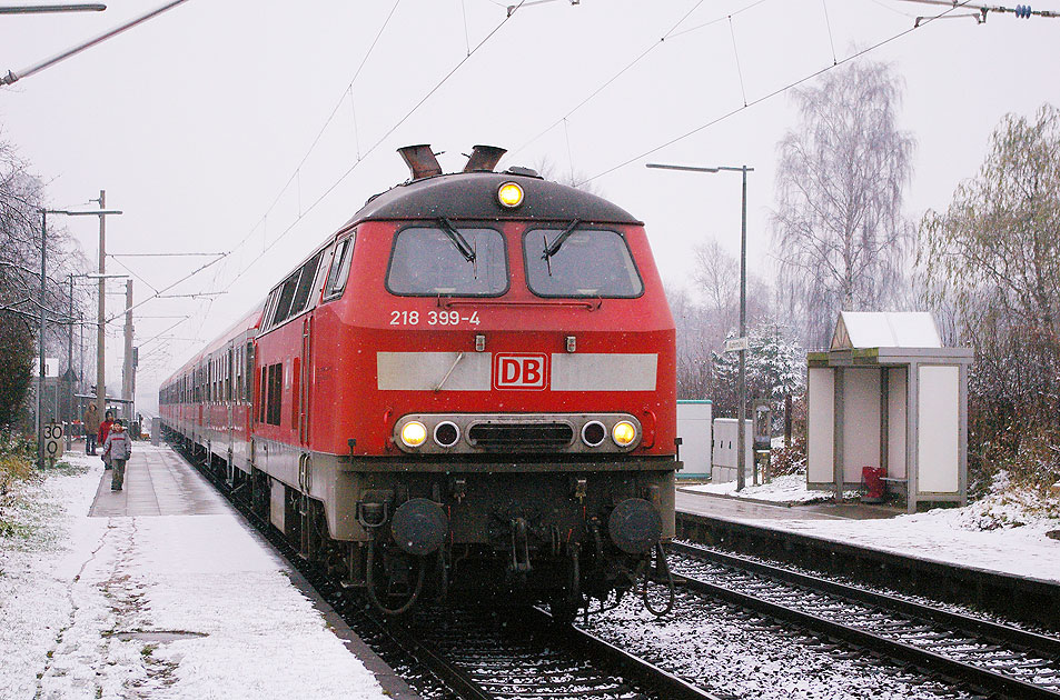Die DB Baureihe 218 im Bahnhof Kupfermühle