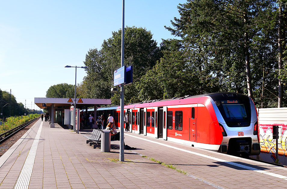 Der S-Bahn-Bahnhof Nettelnburg in Hamburg