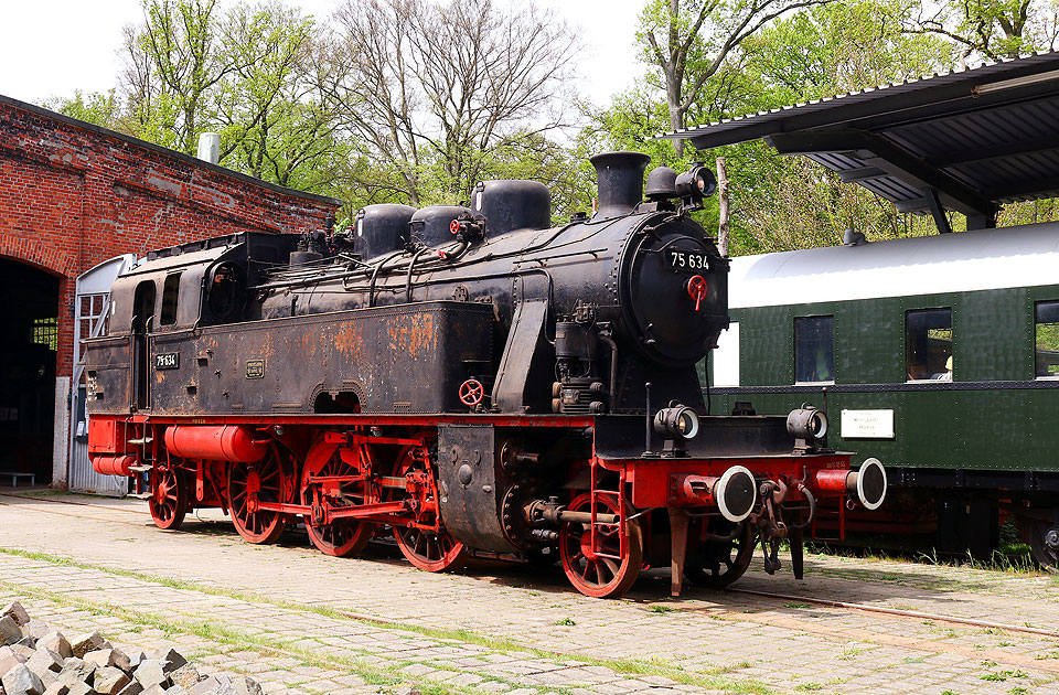 Die 75 634 im VVM Eisenbahnmuseum Aumühle