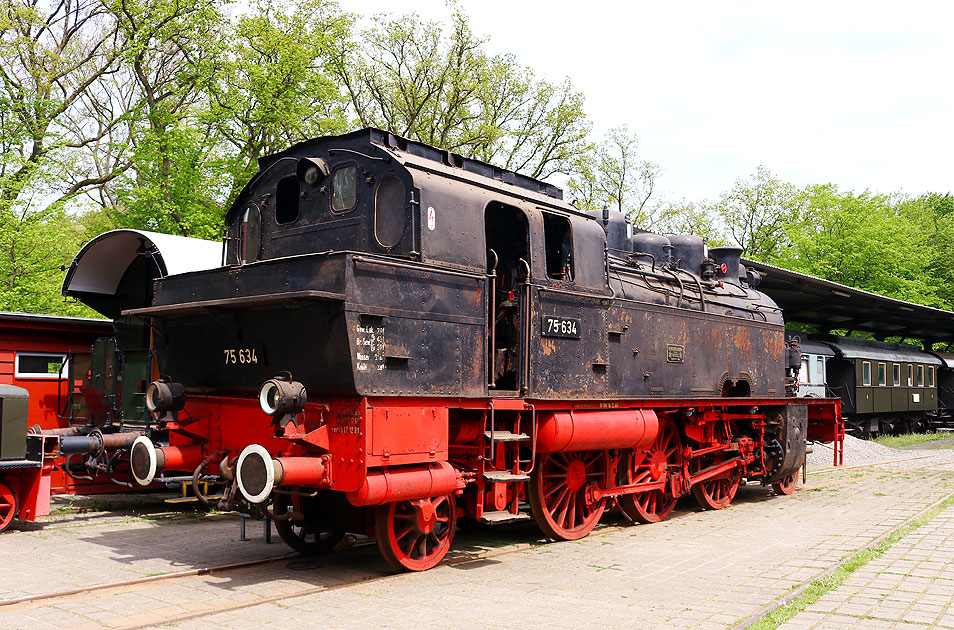 Die 75 634 im VVM Eisenbahnmuseum Aumühle