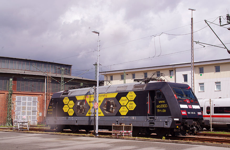 Die 101 141-0 im Bw Hamburg-Eidelstedt