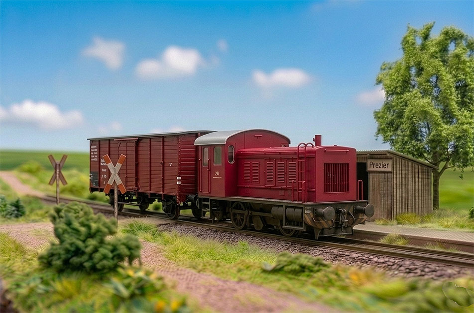 Die Lok 261 der L&uuml;chow-Schmarsauer Eisenbahn in Prezier