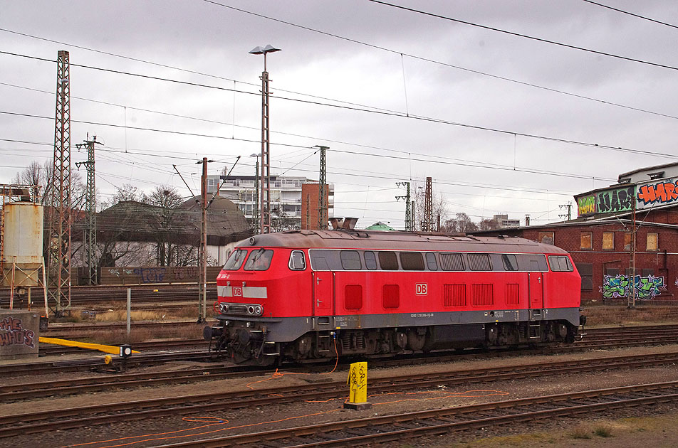 Die 218 396-0 im Bw Hannover Hbf