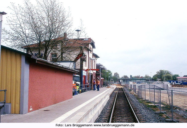 Bahnhof Kaltenkirchen während der Umbauphase