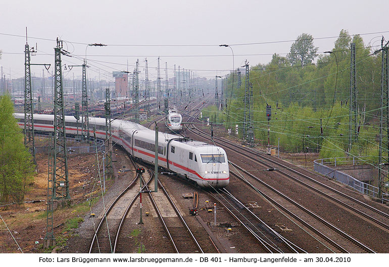 Ein ICE 2 der Baureihe 402 im Bw Hamburg-Langenfelde