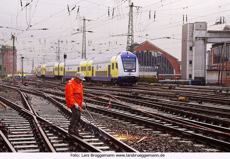 Gleisbauarbeiten in Hamburg Hbf