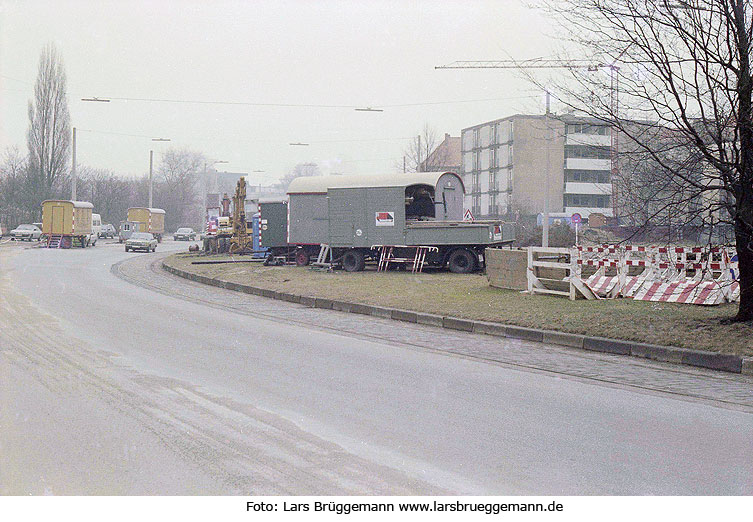 Straßenbahngleise in Hamburg St. Georg zwischen Graummansweg und Krankenhaus St. Georg